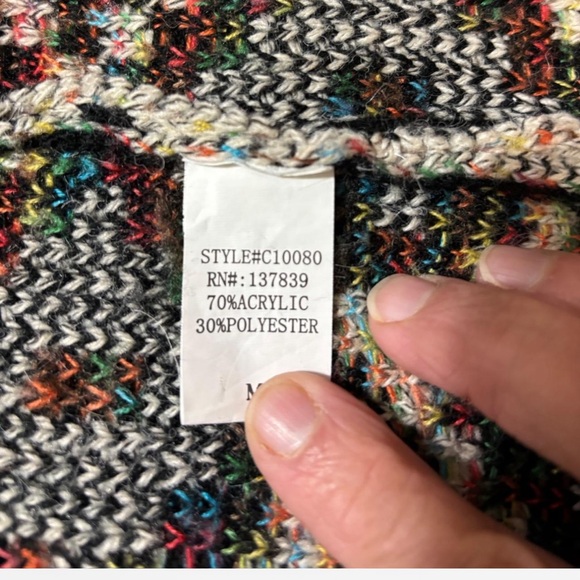 Aztec Patterned Long Open Cardigan - Picture 7 of 7